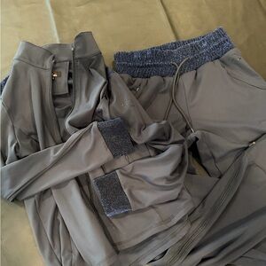 Shimmering equestrian warm up outfit